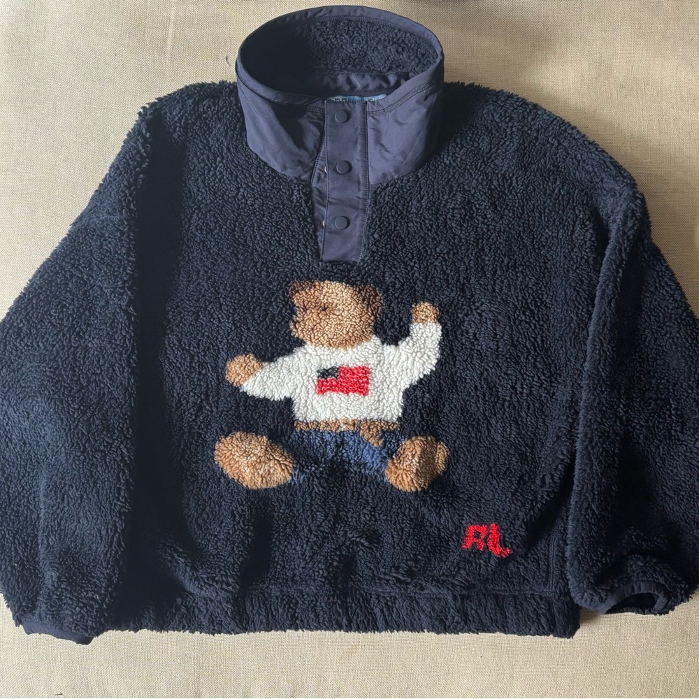 Polo Ralph Lauren Vintage Polo Bear Fleece Sweatshirt XL